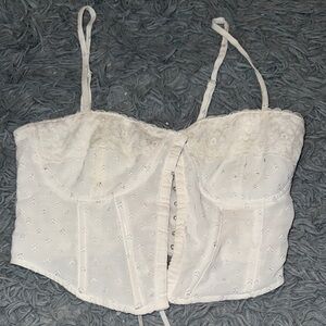 Elegant White Lace Women's Top